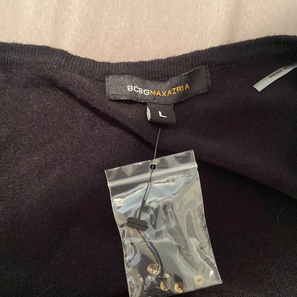 BCBG Max Azria Black Sequined Cardigan - Picture 7 of 9